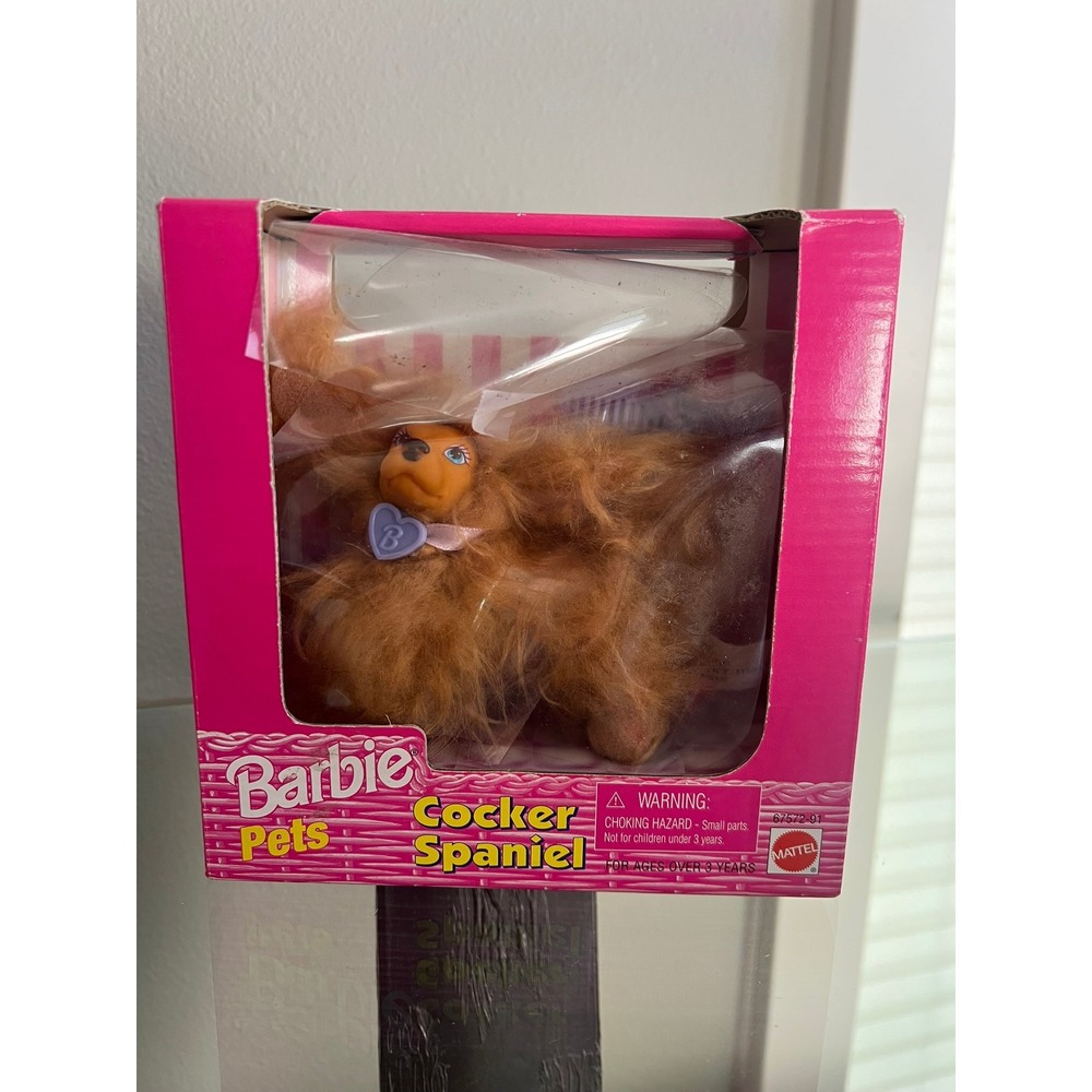 Vintage 1998 Barbie Pets Cocker Spaniel Dog NIB Mattel Puppy Comb